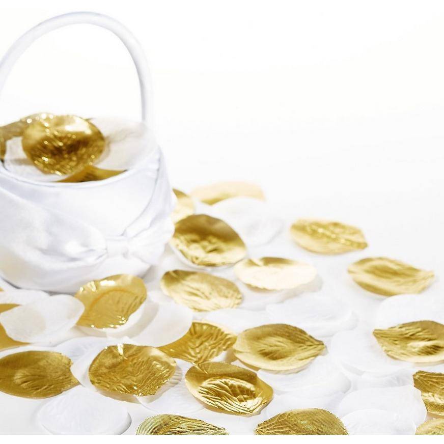 Gold White Rose Petals 300ct