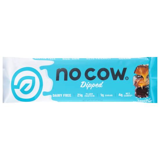 No Cow Dipped Chocolate Salted Caramel Protein Bar