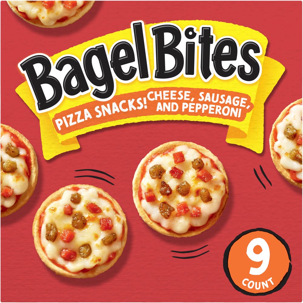Bagel Bites Cheese Sausage & Pepperoni Pizza Snacks (7 oz, 9 ct)
