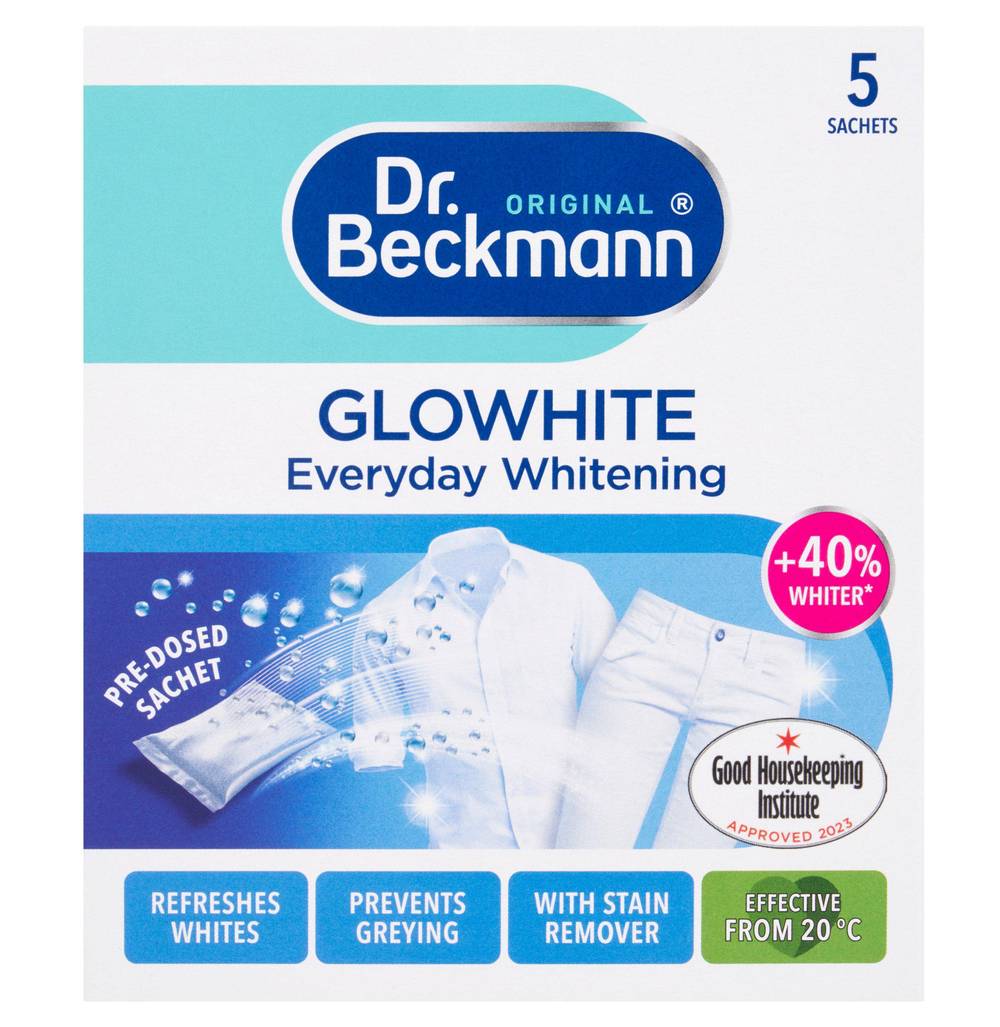 Dr. Beckmann Original Glowhite With Stain Remover Sachets (5 pack)