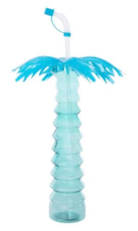 Palm Tree Drink Sipper Blue