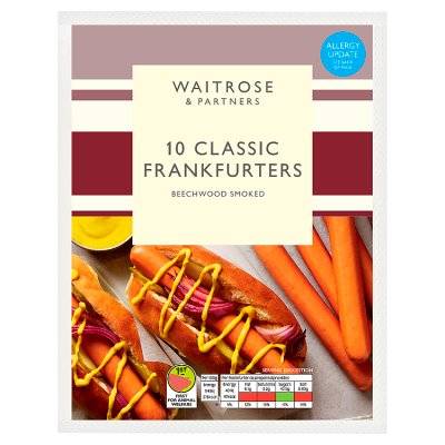 Waitrose & Partners Classic Frankfurters Beechwood Smoked Sausages (350g)