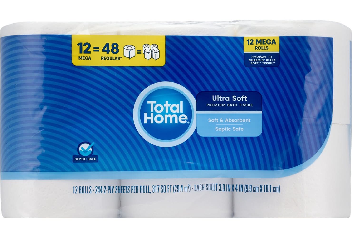 Total Home 2-Ply Ultra Soft Bathroom Tissue Mega Rolls