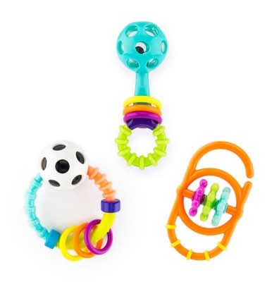 Sassy My First Rattles Newborn Gift Set Toys, Assorted (3 ct)