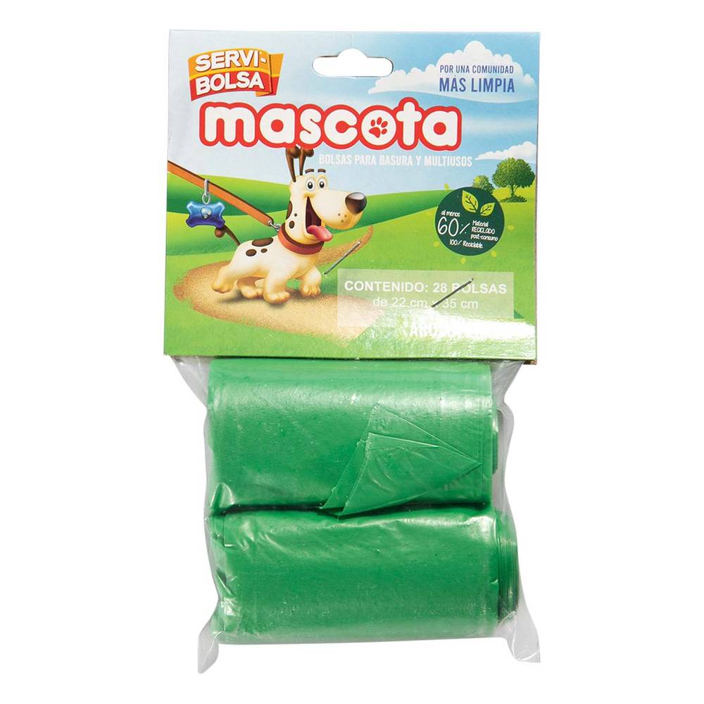 Servi-Bolsa · Bolsas higiénicas para desechos de mascotas, limón (28 un)