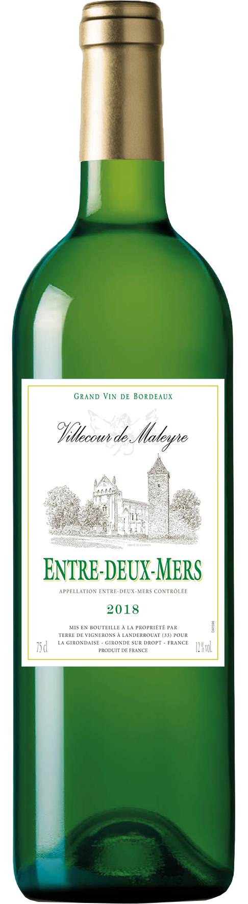 Villecour de Maleyre - Vin blanc entre-deux-mers (750 ml)