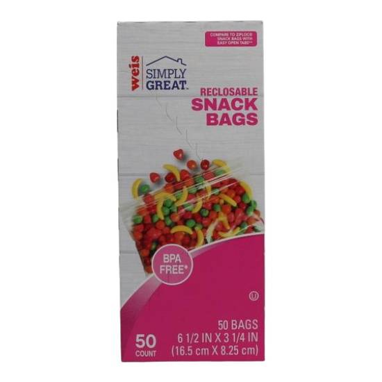 Weis Simply Great Reclosable Bags Snack Size