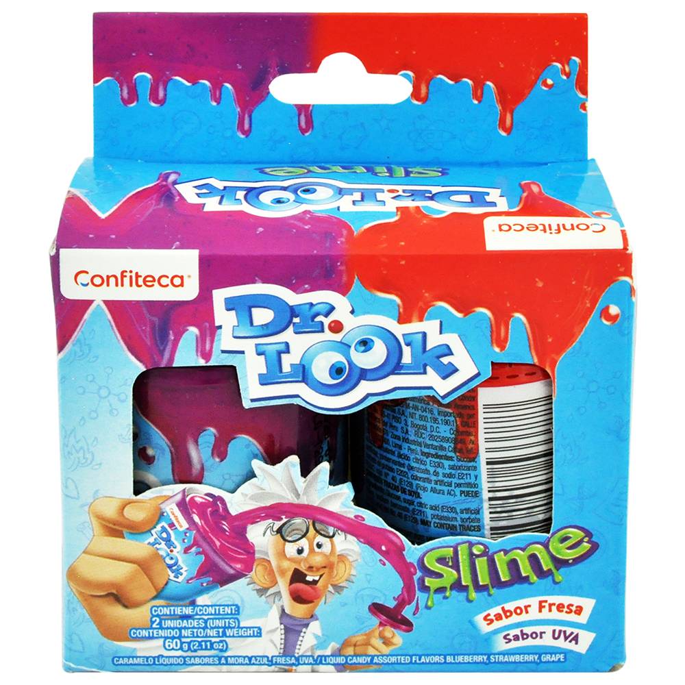 DR LOOK CARAMELOS SLIME UVA-FRESA 60G *2