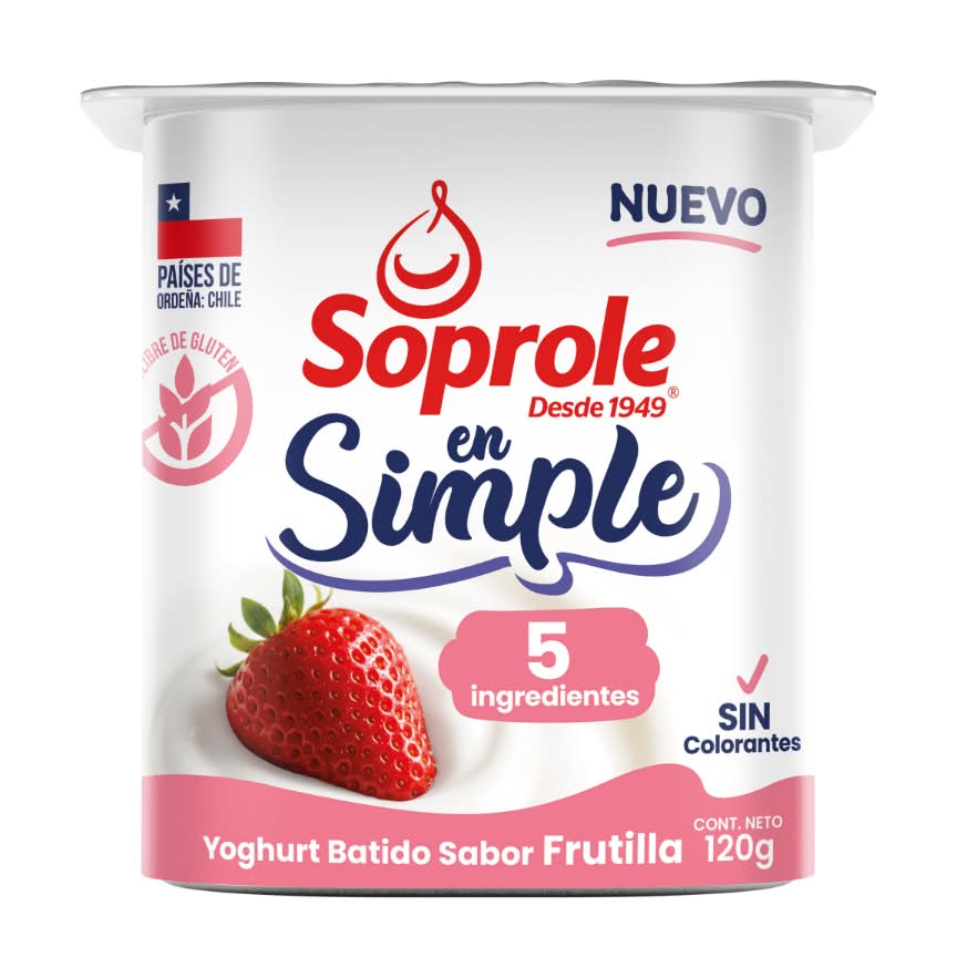 Soprole · En simple yoghurt batido - Frutilla (120 g)