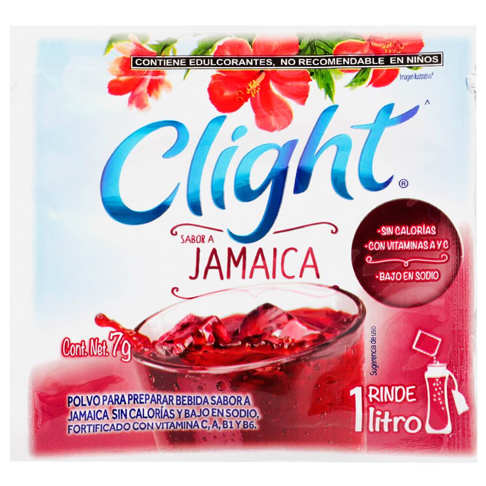 Clight polvo para bebida sabor jamaica (sobre 7 g)