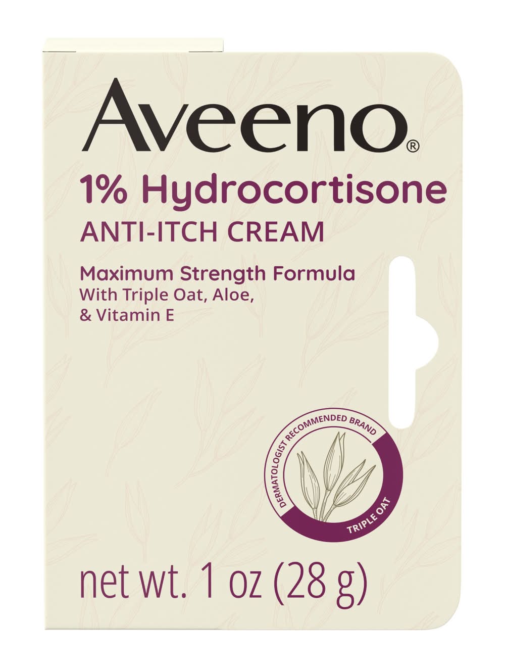 Aveeno 1% Hydrocortisone Maximum Strength Formula Anti-Itch Cream (1 oz)