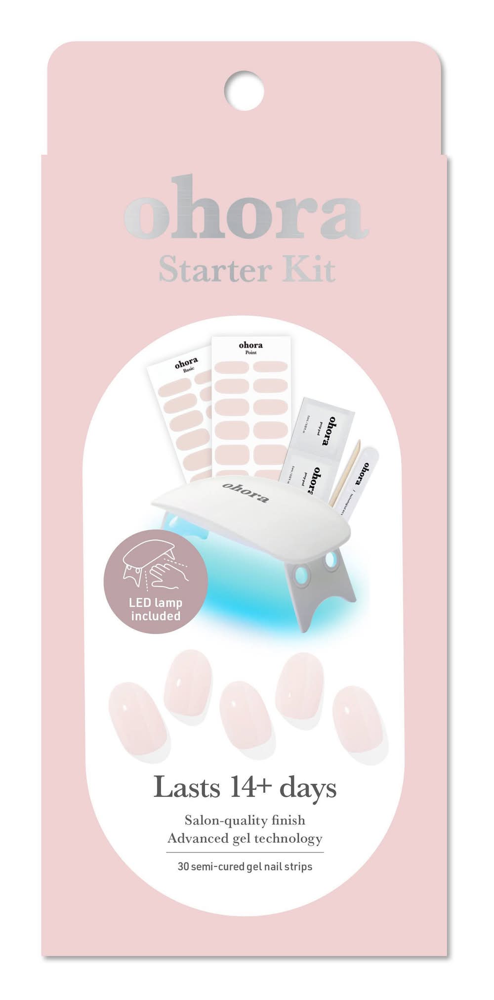 Ohora Gel Nail Art Starter Set, Cream Light (30 ct)