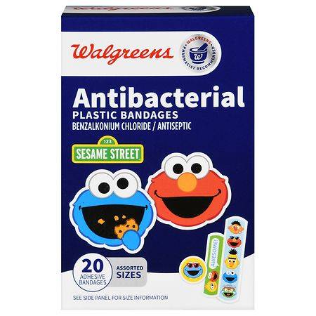 Walgreens Sesame Street Antibacterial Plastic Bandages(20 Ct)