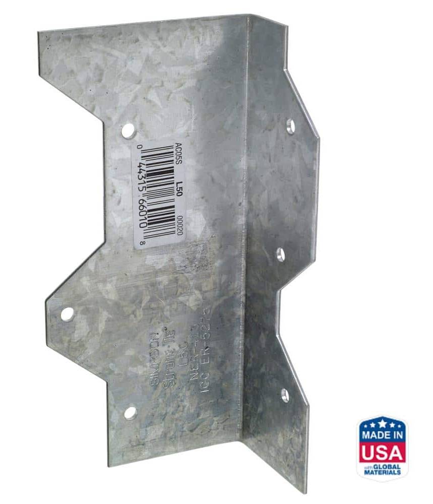 Simpson Strong-Tie Zmax Galvanized Reinforcing L Angle, Silver