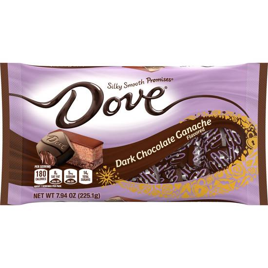 DOVE PROMISES Dark Chocolate Ganache Valentine's Day Candy, 7.94 oz Bag