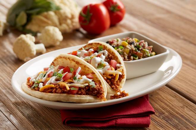 Enlightened Barbacoa Cauliflower Pita Tacos