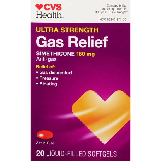 CVS Health Ultra Strength Gas Relief 180 mg Softgels
