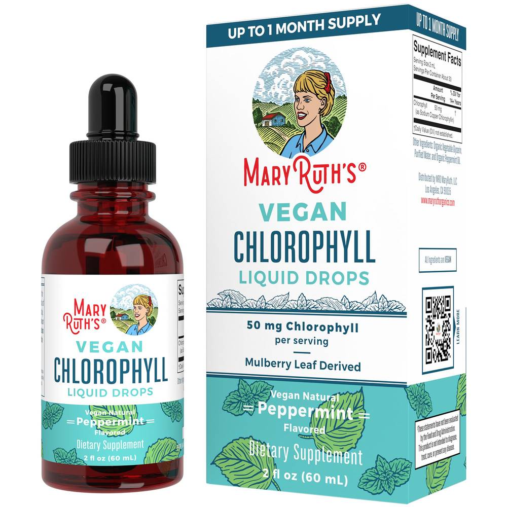 Maryruth's 50 mg Chlorophyll Liquid Drops Dietary Supplement (peppermint)