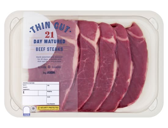 ASDA Thin Cut Beef Steaks (400g)