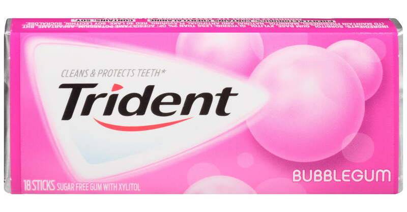 Trident Bubble Gum Sugar Free 18-Piece