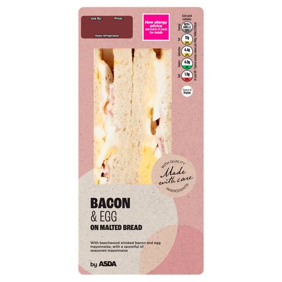Asda Bacon & Egg on Malted Bread