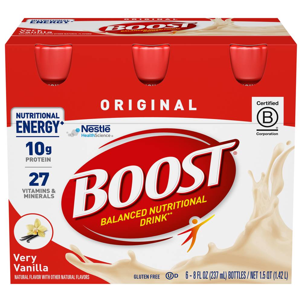 Boost Original Balanced Nutritional Drink (6 pack, 8 fl oz) (very vanilla)