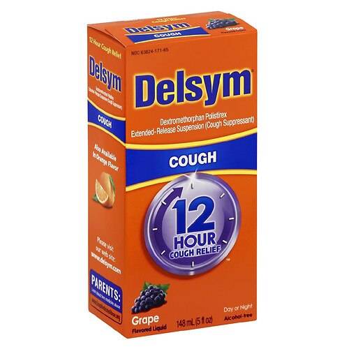 Delsym Adult Cough Suppressant Liquid 12 Hour Grape - 5.0 fl oz
