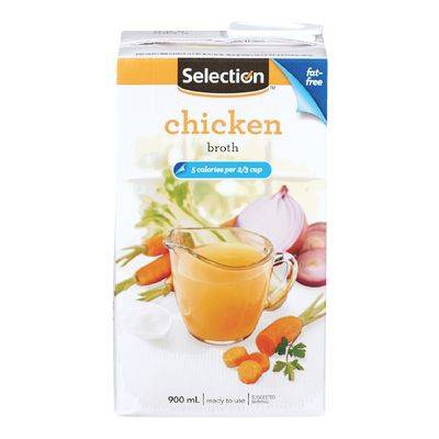 Selection Ready-To-Use Fat-Free Chicken Broth (900 ml)