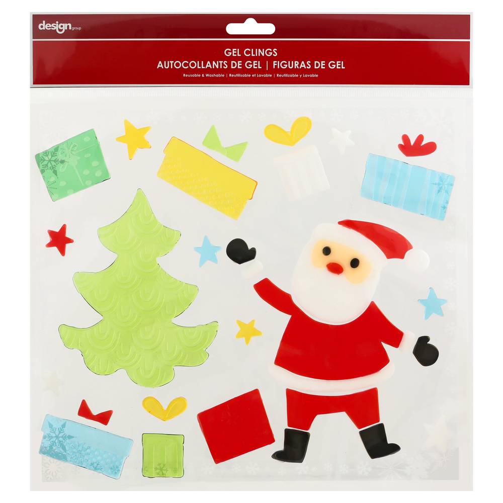 IG Design Group Christmas Gel Clings Assorted Styles