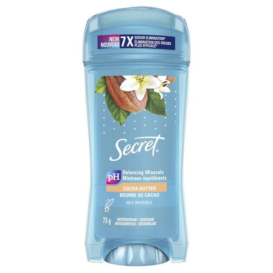 Secret Cocoa Butter Clear Gel Antiperspirant Deodorant (73 g)