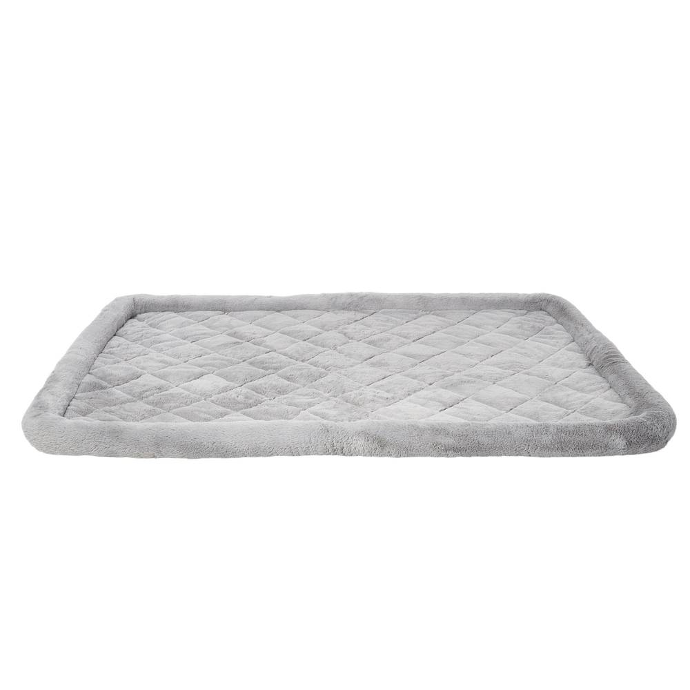 Top Paw Plush Grey Crate Mat (54" x 36"/grey)