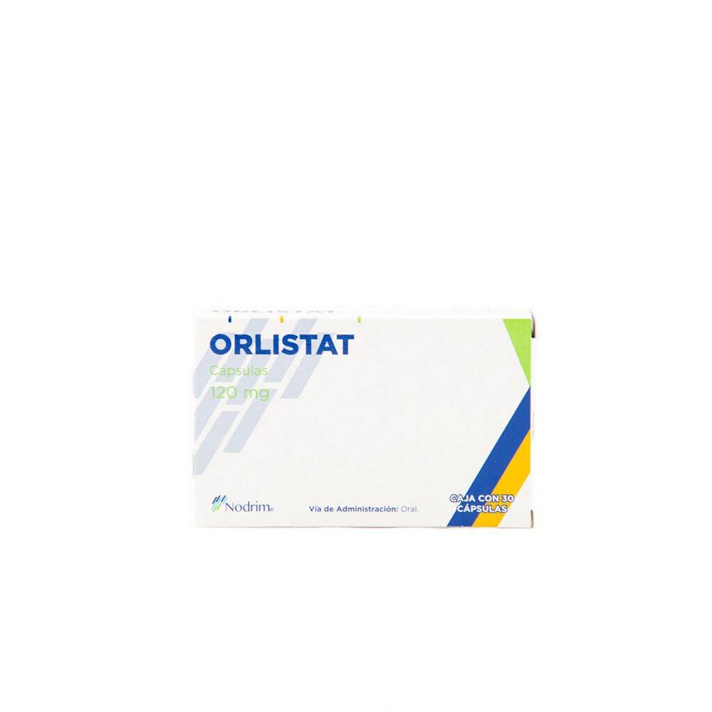 Nodrim orlistat cápsulas 120 mg (30 piezas)