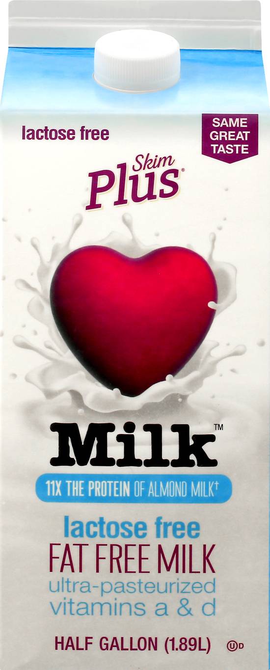 Skim Plus Lactose & Fat Free Milk (1/2 gal)
