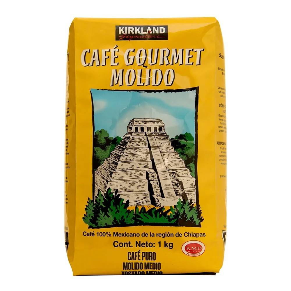 Kirkland Signature · Café puro gourmet molido medio y tostado medio (1 kg)