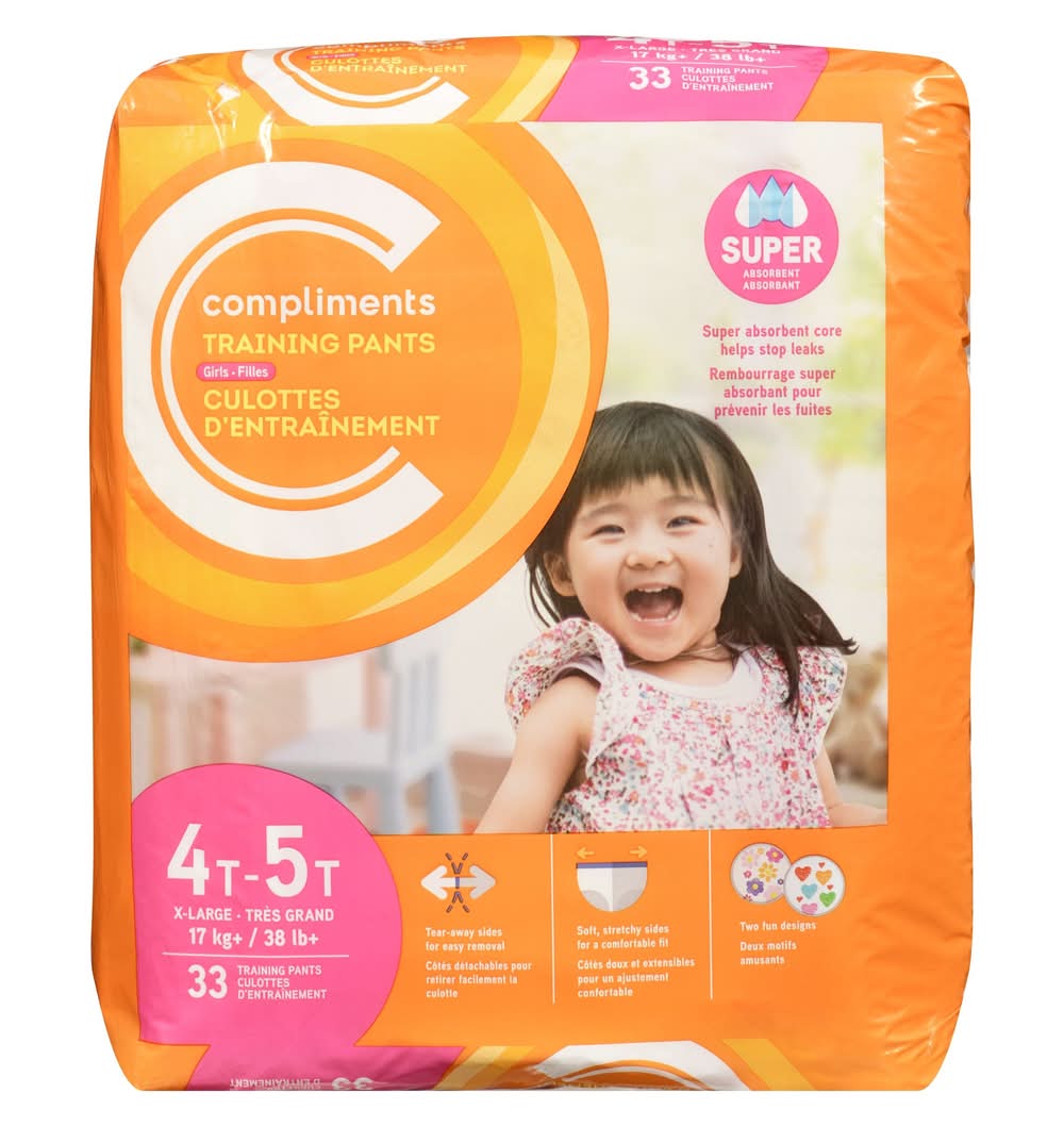 Compliments Girls' Mega Training Pants, 4-5T