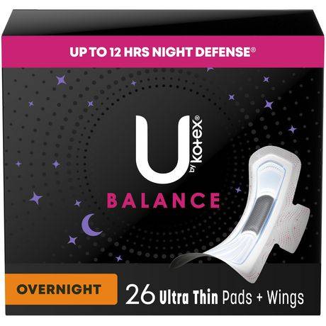 U by Kotex Balance Ultra Thin Pads With Wings Night (130 g)