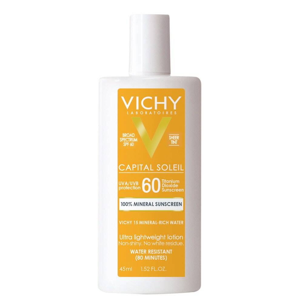 Vichy Capital Soleil Titanium Dioxide Tinted Mineral Face Sunscreen Spf 60