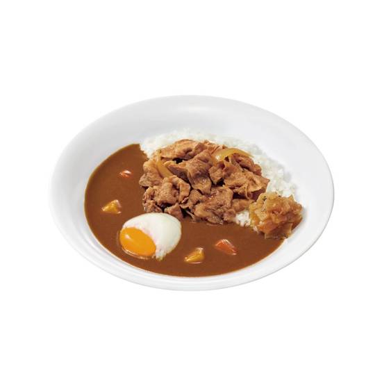 おんたま牛カレーPork Curry Rice w/ Beef & Soft-Boiled Egg