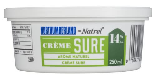Northumberland Crème Sûre 14 % Régulière 250 Ml / Northumberland 14% Sour Cream Regular 250 ml