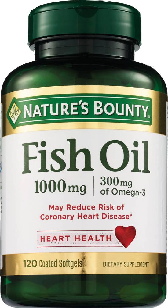 Nature's Bounty Odorless Fish Oil Softgels 1000mg, 120CT