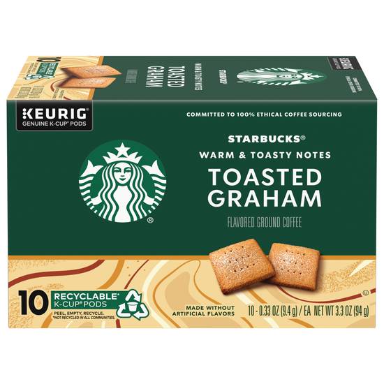 Starbucks Toasted Graham Flavored Ground Coffee Pods (10 ct, 0.33 oz)