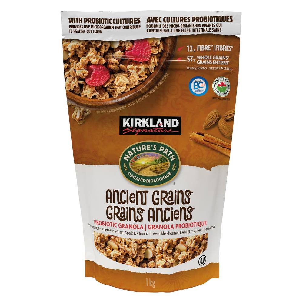 Kirkland Signature Organic Ancient Grains With Probiotic Granola, 1 Kg