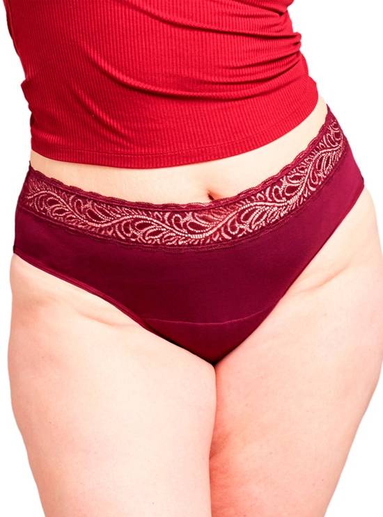Bloodygreen calzón menstrual flujo intenso (color: caoba. talla