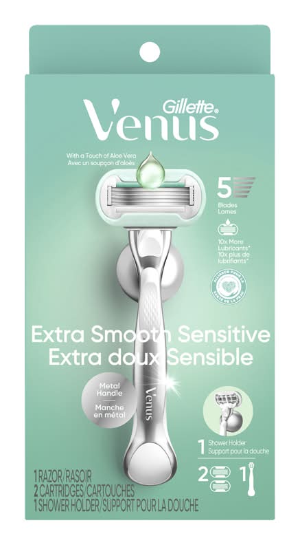 Gillette venus rasoir extra doux pour peaux sensibles - venus extra smooth razor for sensitive skin (2 unités) (female)