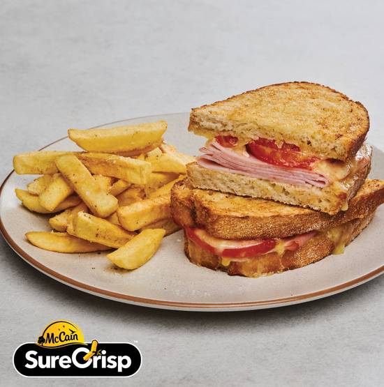 Ham Cheese Tomato Toastie w/ Chips