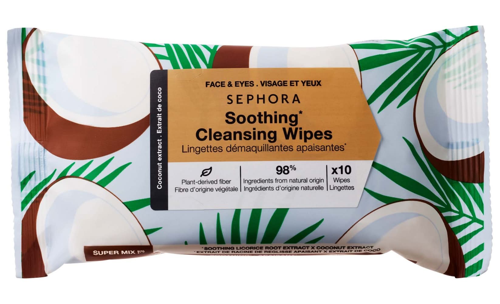 Sephora Collection Cleansing + Exfoliating Wipes Coconut