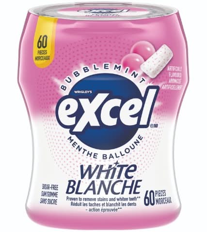 Excel White Bubblemint Sugar-Free Gums (83.34 g, 60 ct)