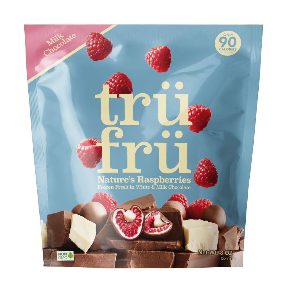 Trü Frü Fresh Nature's Raspberries Dessert, Milk Chocolate (8 oz)