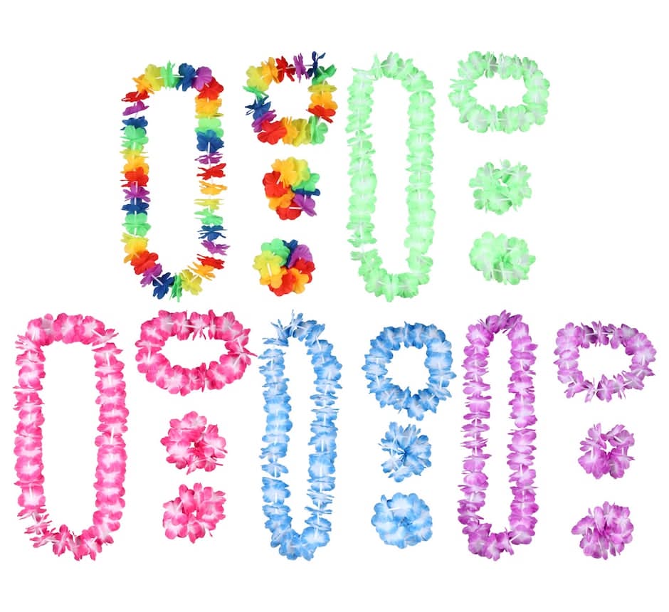 Luau Flower Lei Accessory Set, 4 pc.