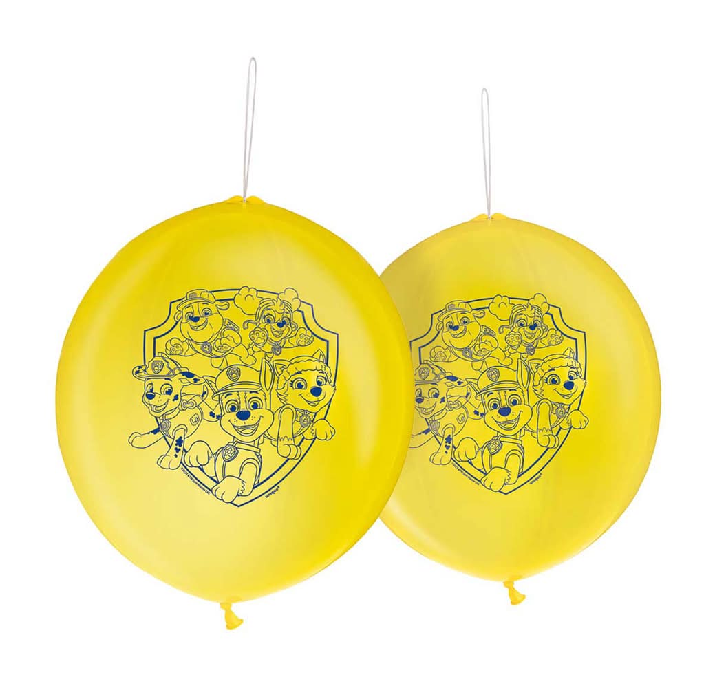 Latex Paw Patrol Punch Balloons, Yellow (2 ct)